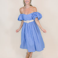 Daphne Puff Sleeve Midi Dress