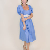 Daphne Puff Sleeve Midi Dress