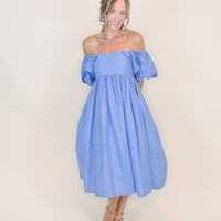 Daphne Puff Sleeve Midi Dress