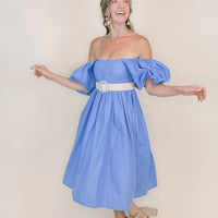 Daphne Puff Sleeve Midi Dress