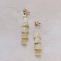 Lana Tassel Earrings in Ivory