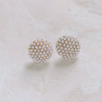 Bella Pearl Circle Earrings