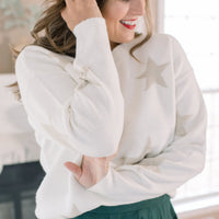 Star Sweater Ivory & Gold