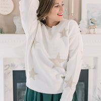 Star Sweater Ivory & Gold