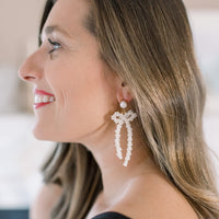 Annabelle Ivory Bow Earrings