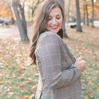Sienna Brown Plaid Blazer