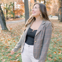 Sienna Brown Plaid Blazer