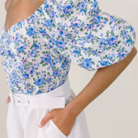 Hydrangea Puff Sleeve Top