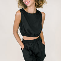 Imani Sleeveless Short Set in Black