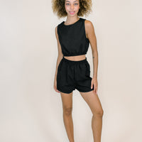 Imani Sleeveless Short Set in Black