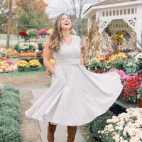 Jane Stripe Belted Midi Dress