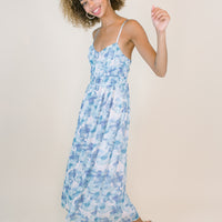 Monet Blue Watercolor Dress
