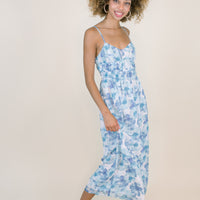 Monet Blue Watercolor Dress