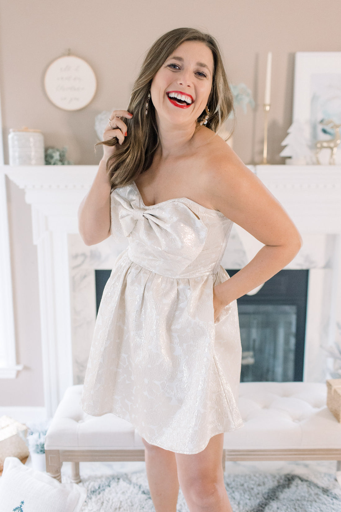 Natalia Bow Mini Dress