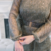 Sabrina Antique Gold Star Dress