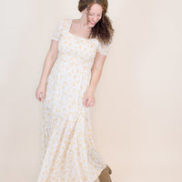 Stella Yellow Floral Smocked Maxi