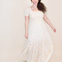 Stella Yellow Floral Smocked Maxi