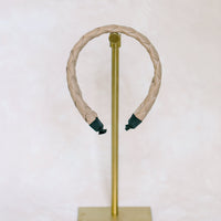 Taupe Leather Woven Headband