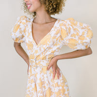 Zuri Puff Sleeve Belted Dress