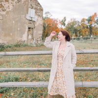 Cambridge Houndstooth Long Coat