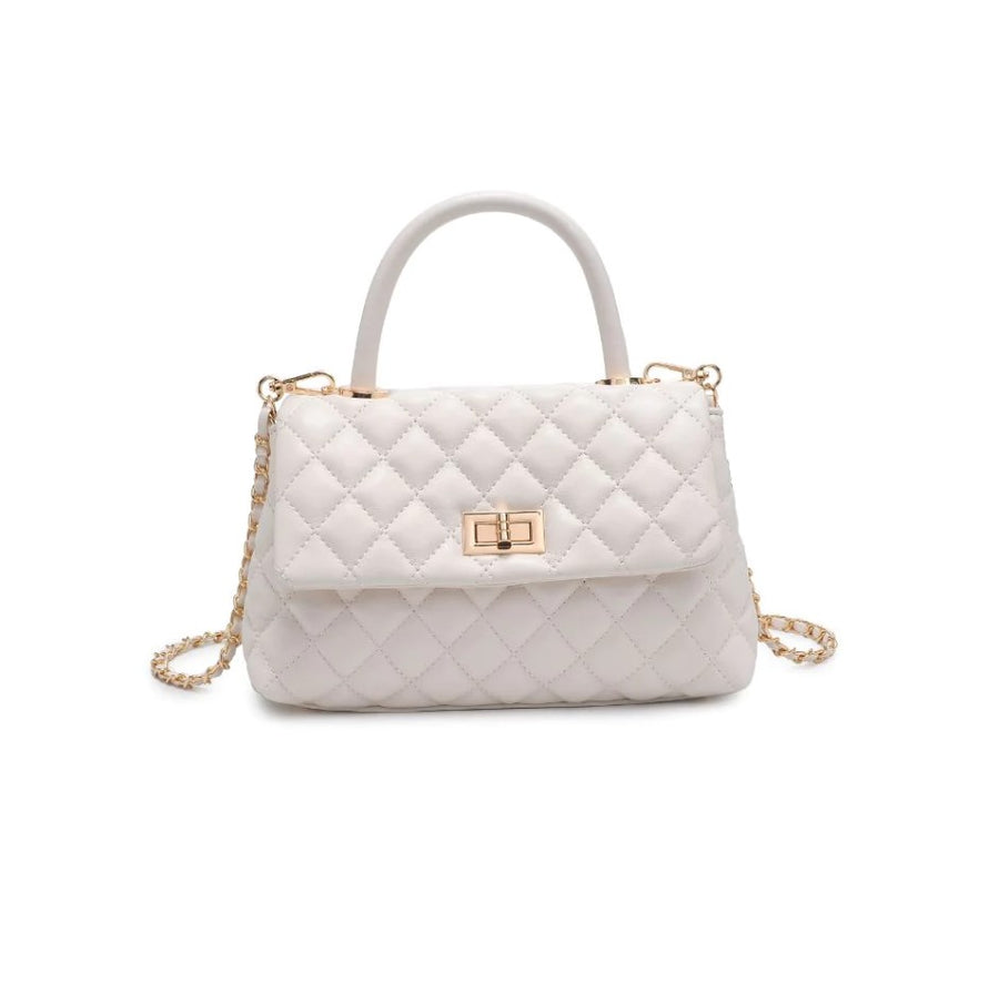 Claire Top Handle Crossbody White