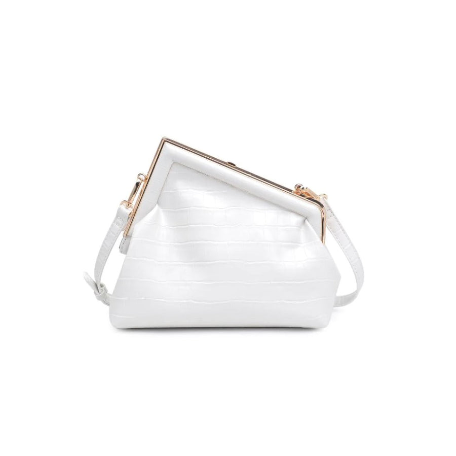 Sadie Slant Crossbody White