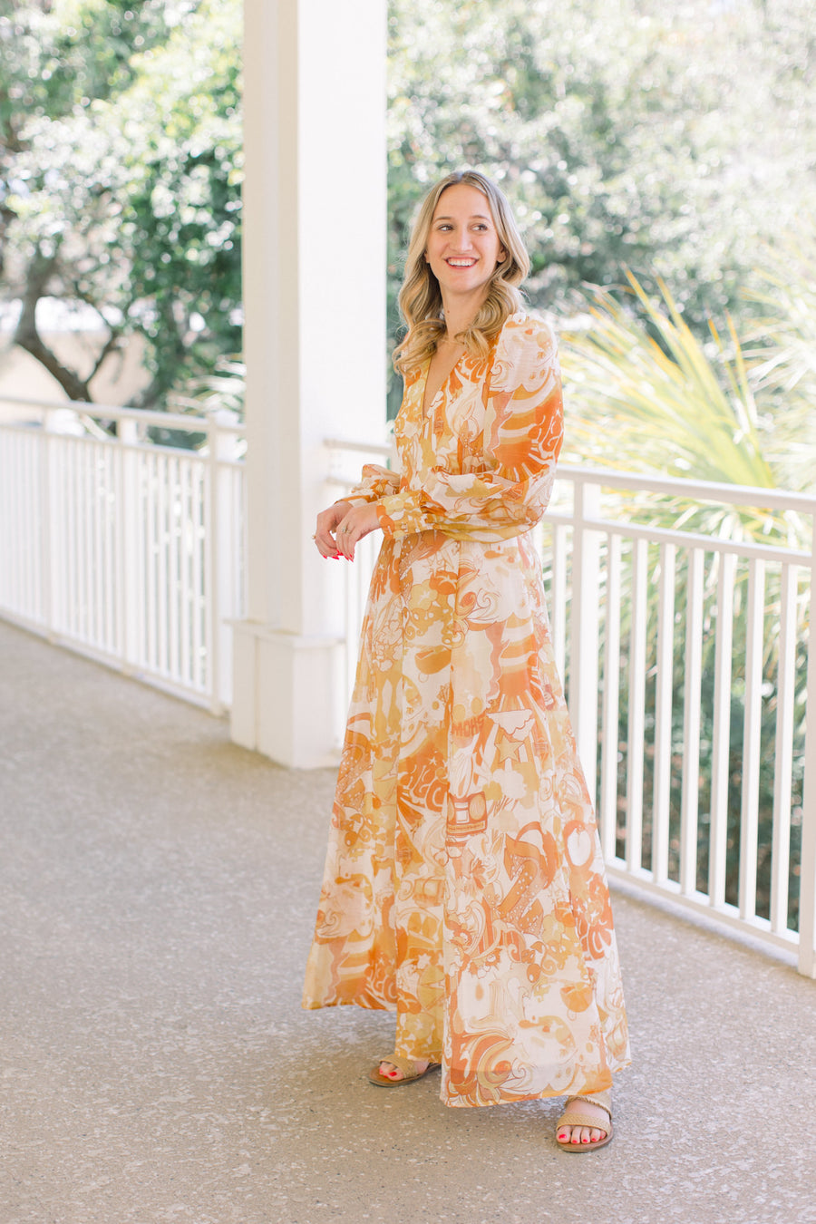 Mango Long Sleeve Maxi