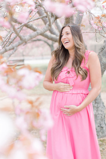 Melody Smocked Pink Bow Dress