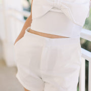 Monaco White Bow Top