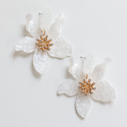 Romantic White Flower Earrings