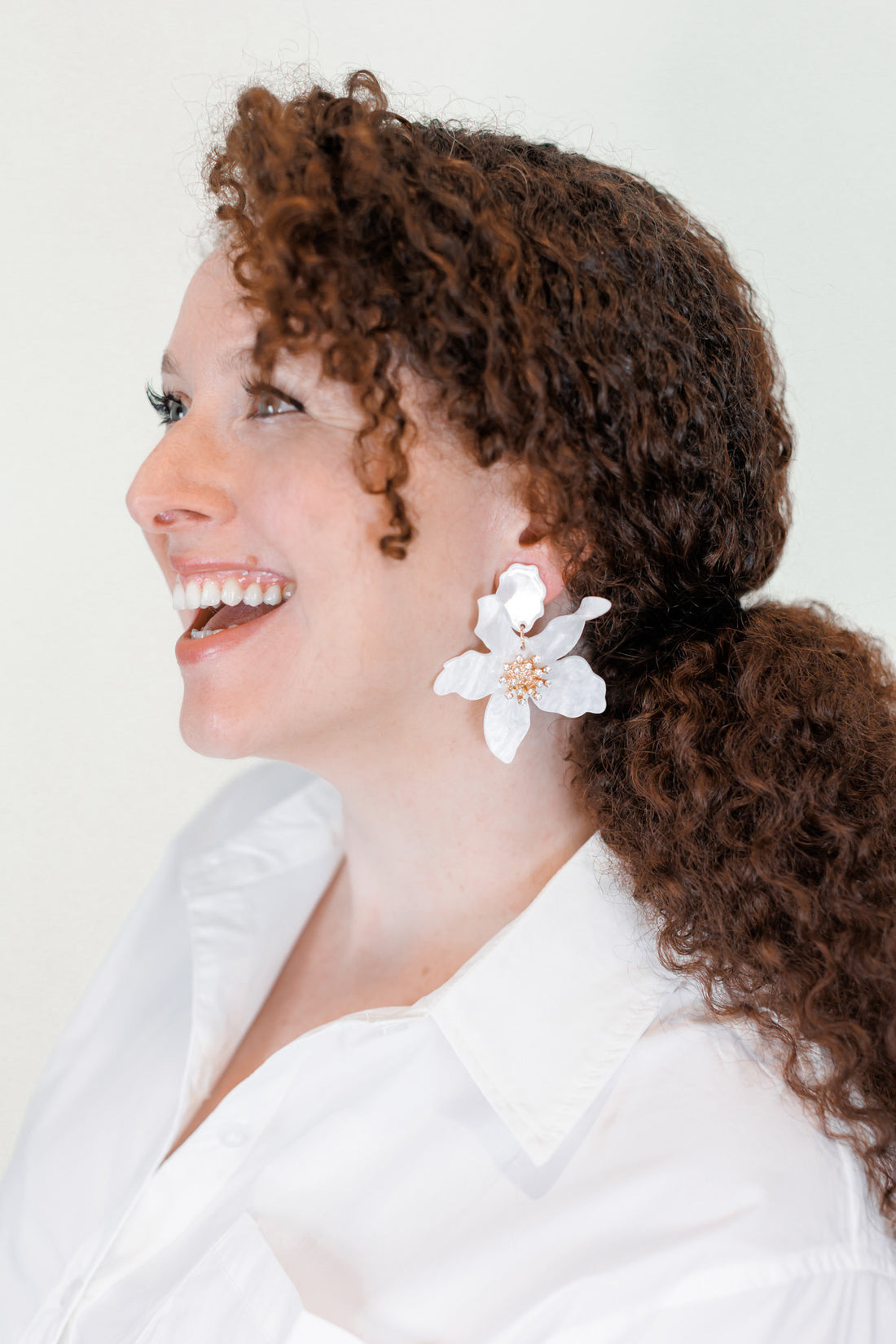 Romantic White Flower Earrings