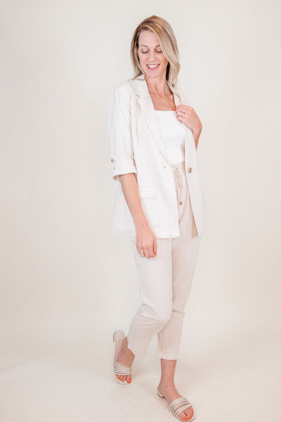 Southampton Natural Linen Blazer