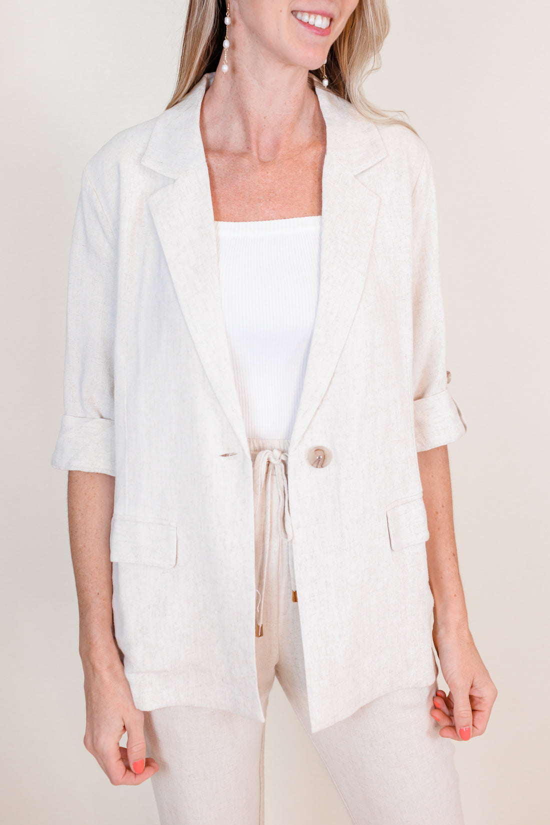 Southampton Natural Linen Blazer