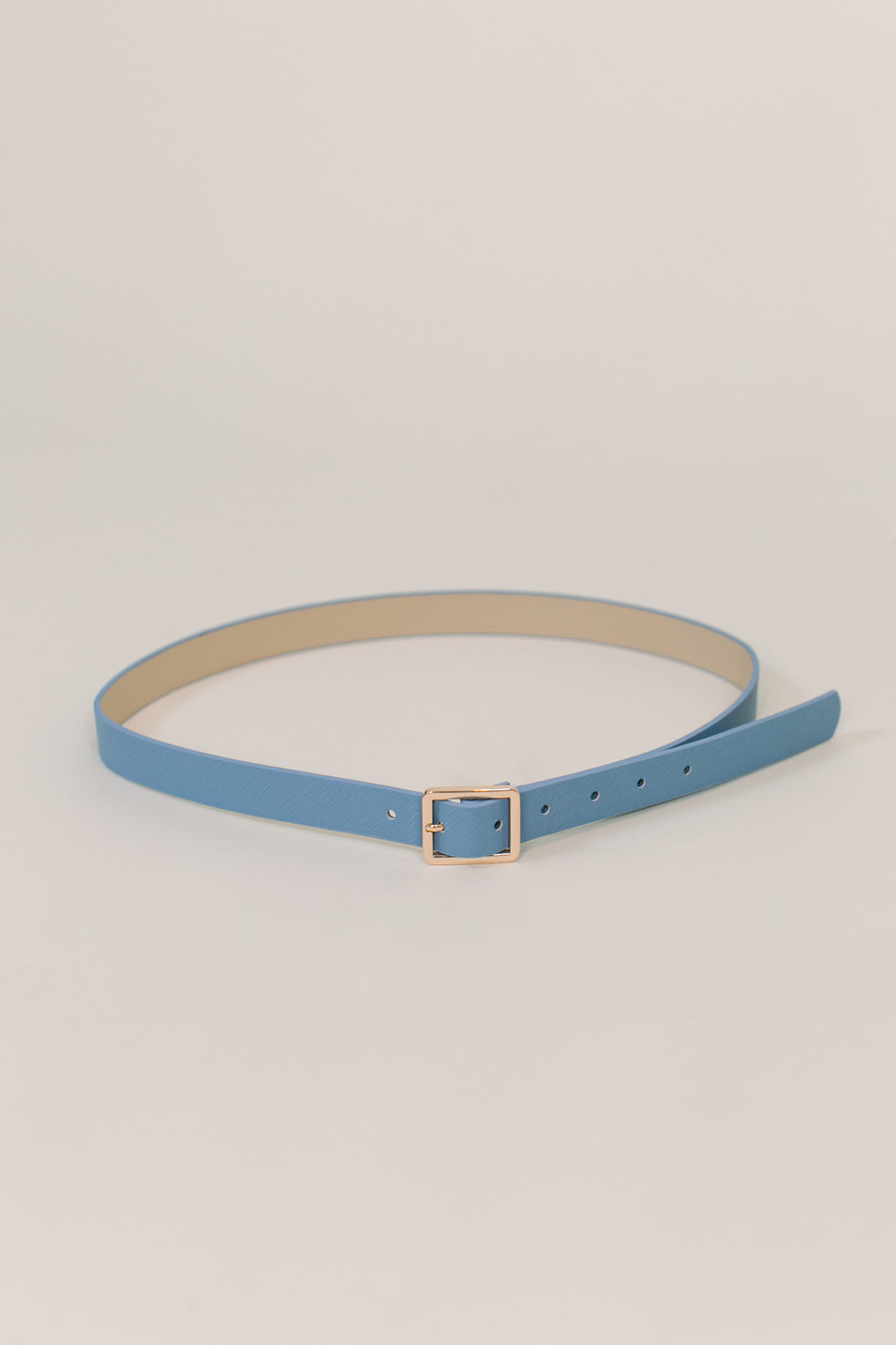 Blue Belt with Gold Buckle