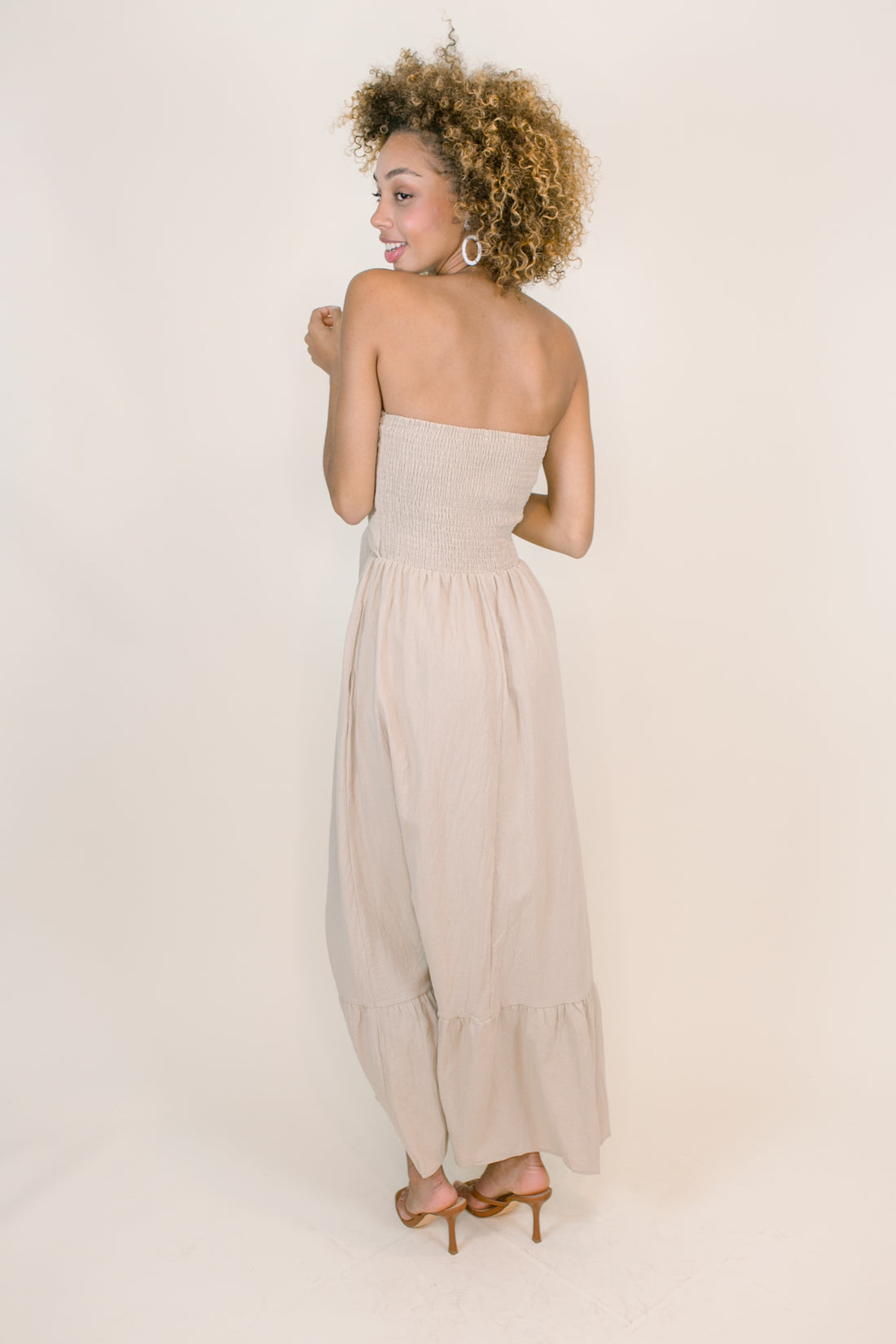 Amelia Bow Maxi in Khaki