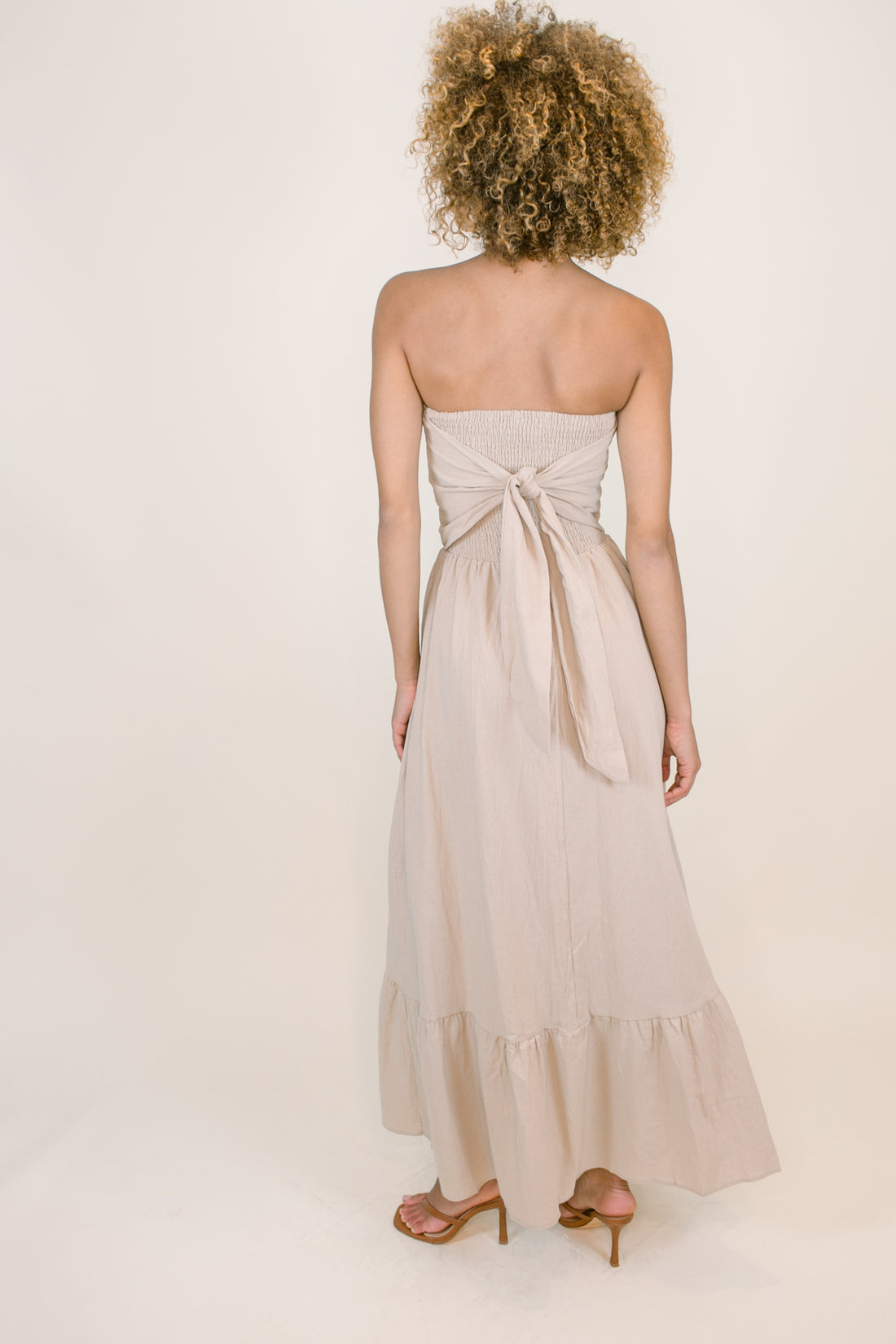 Amelia Bow Maxi in Khaki