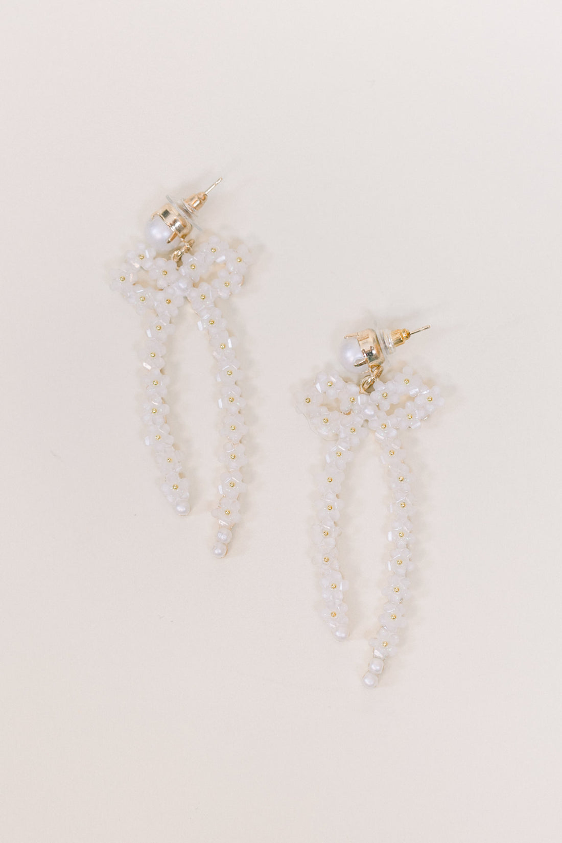 Annabelle Ivory Bow Earrings