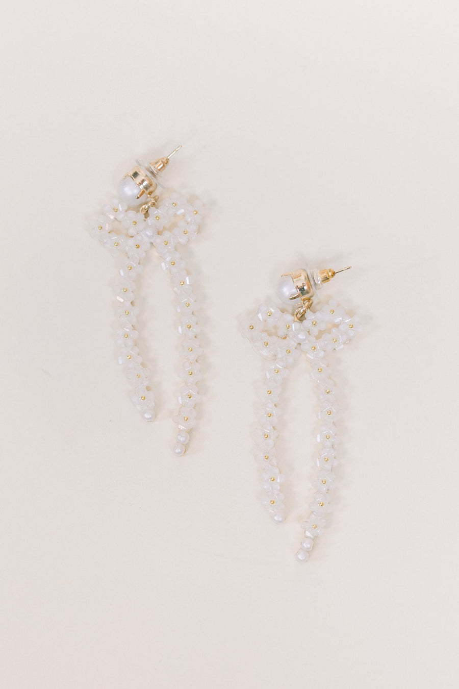 Annabelle Ivory Bow Earrings