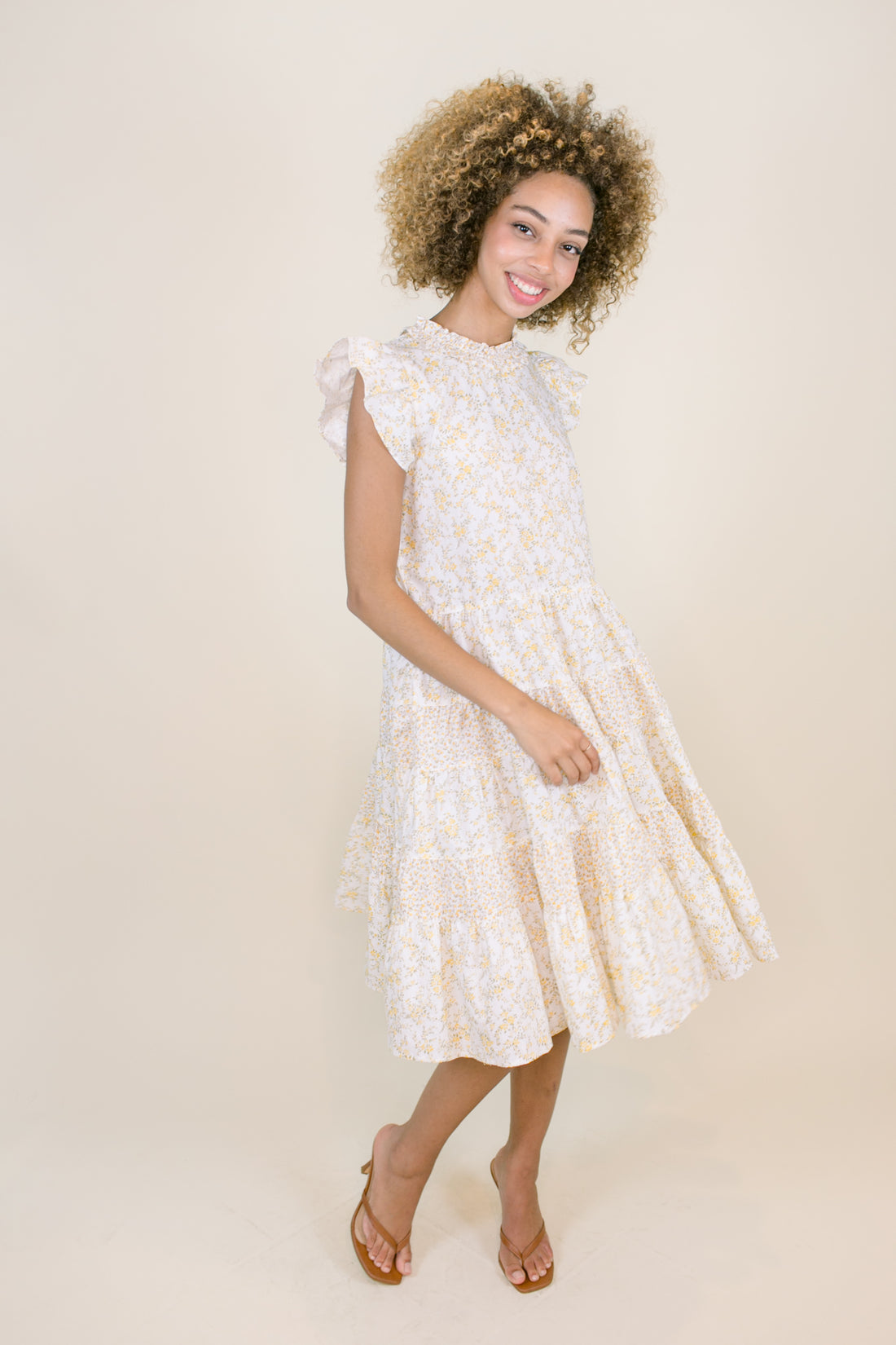 Buttercup Flutter Sleeve Dress