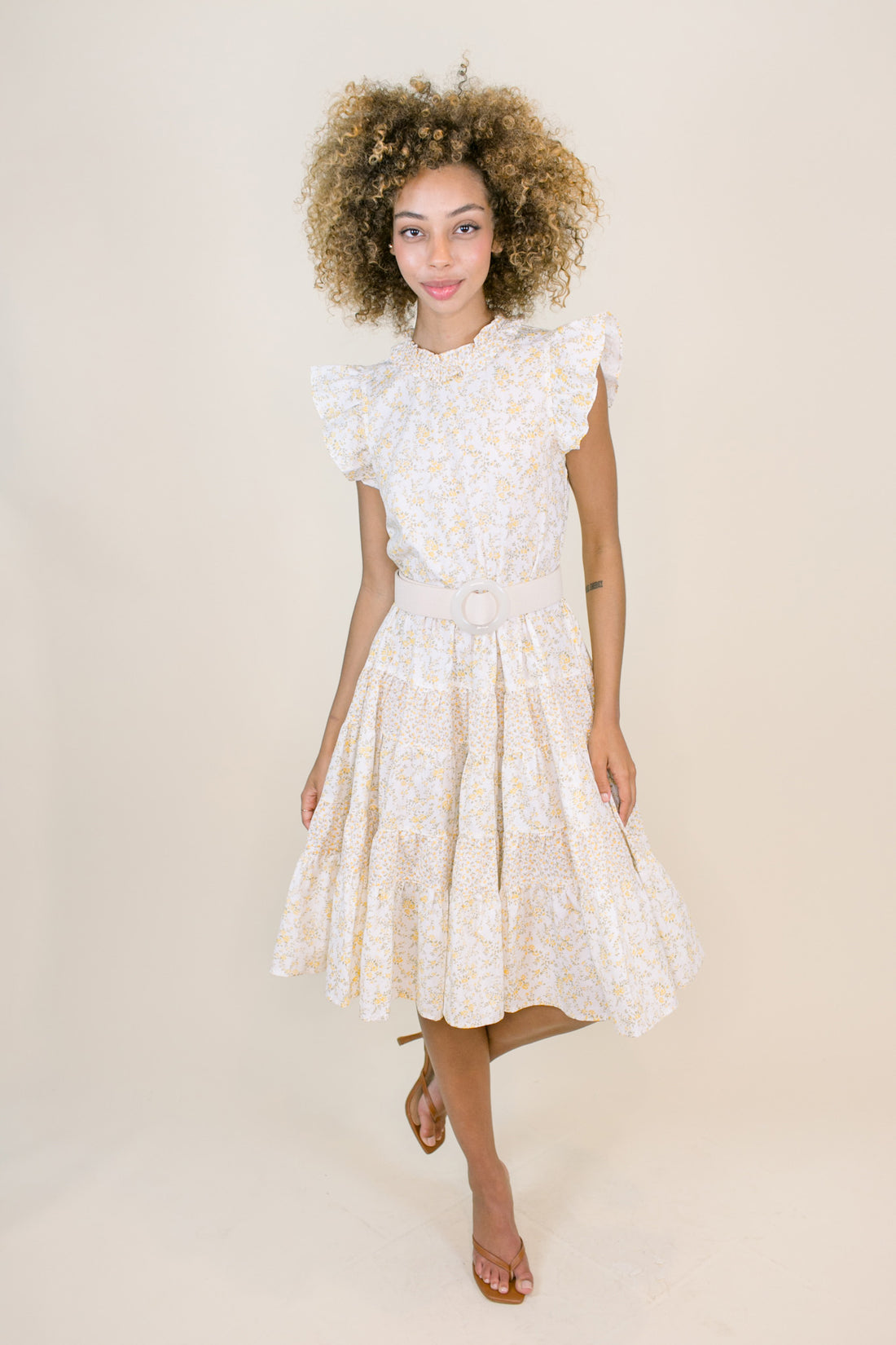 Buttercup Flutter Sleeve Dress