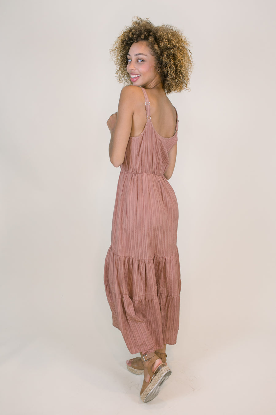 Cami Textured Maxi in Almond