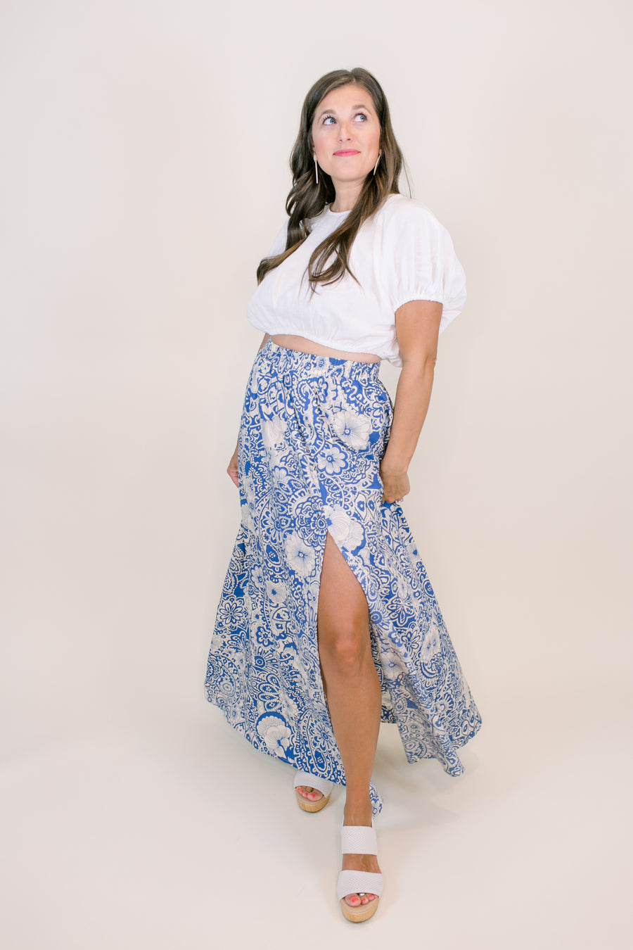 Delilah Blue Maxi Skirt