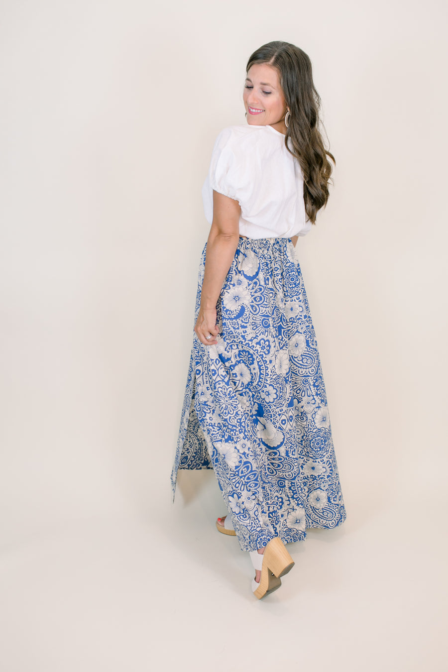 Delilah Blue Maxi Skirt