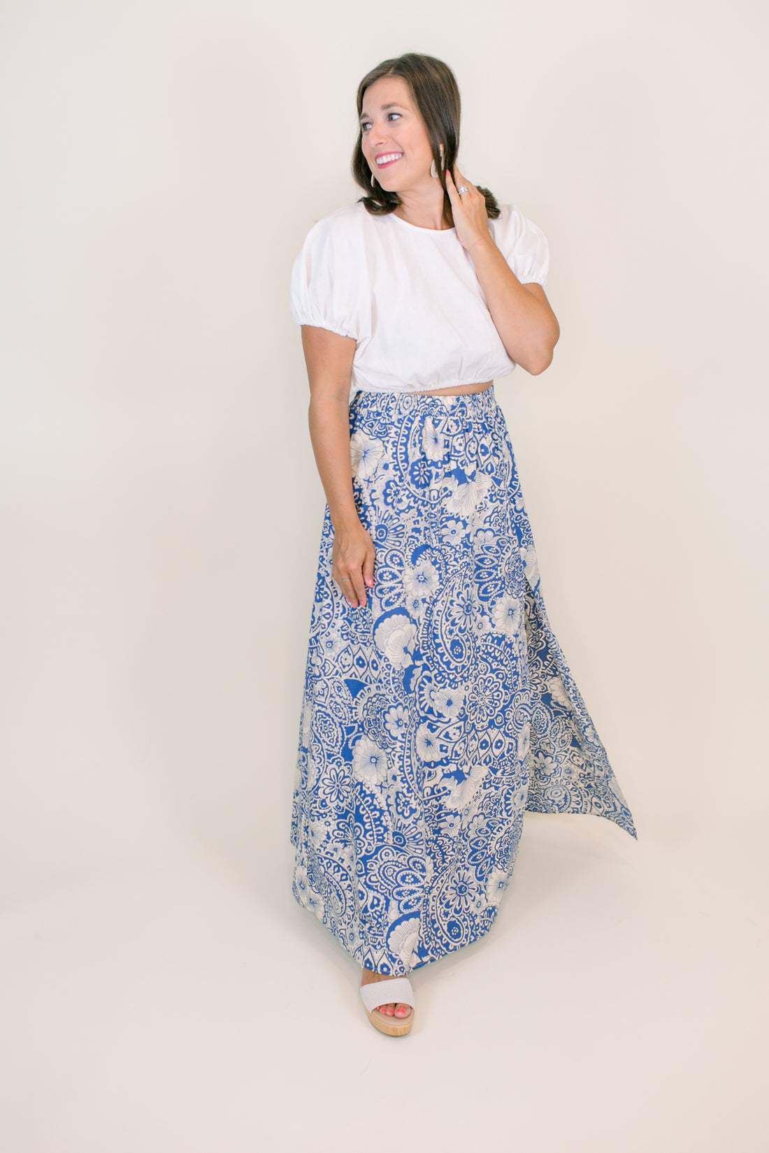 Delilah Blue Maxi Skirt