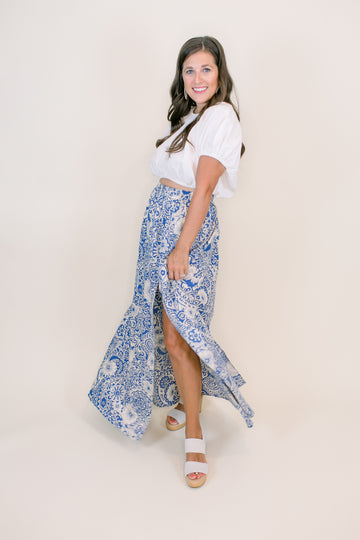 Delilah Blue Maxi Skirt