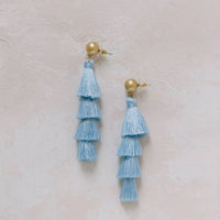 Lana Tassel Earrings in Blue
