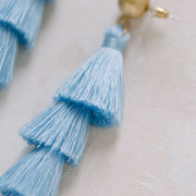 Lana Tassel Earrings in Blue