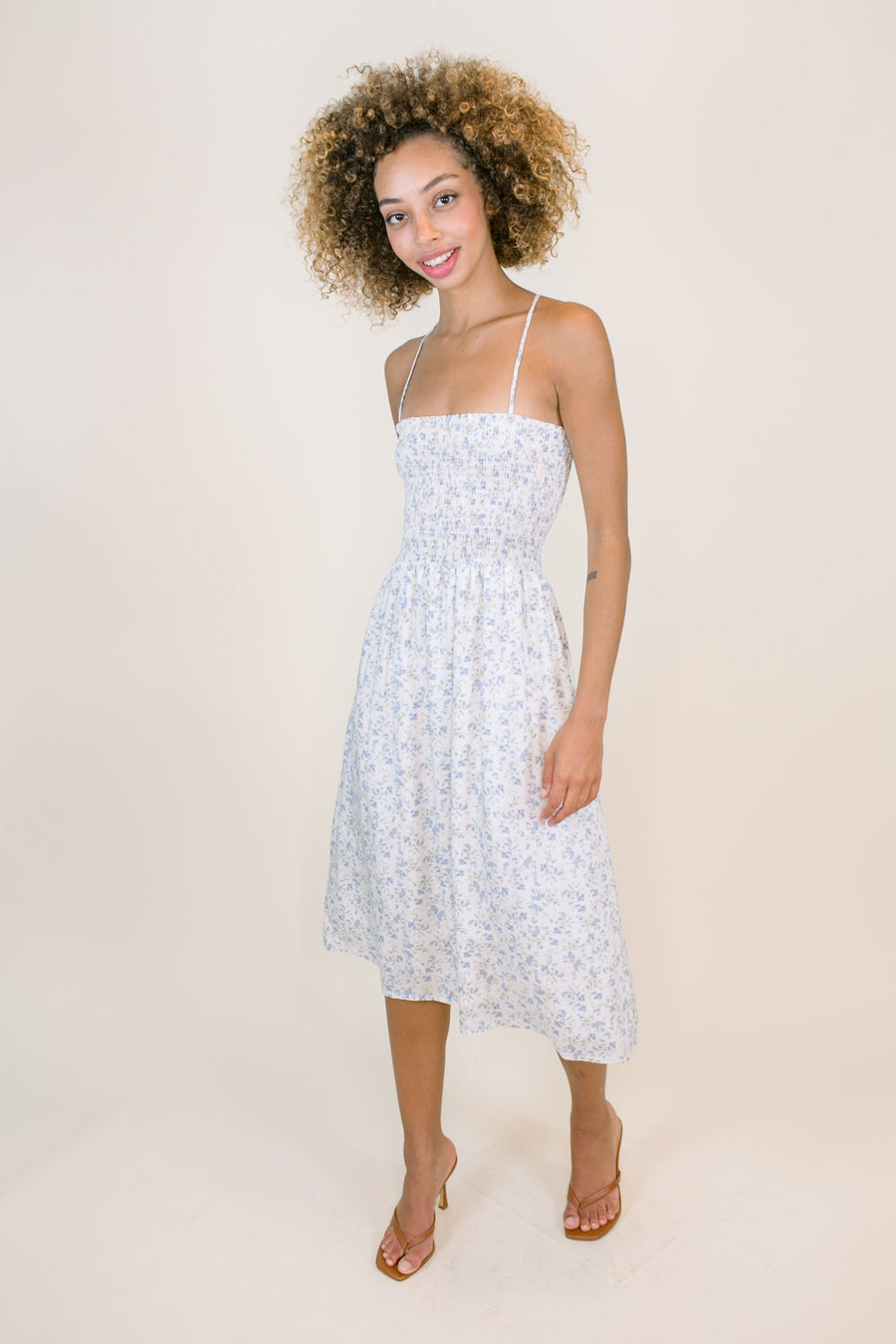 Hyacinth Smocked Midi Dress