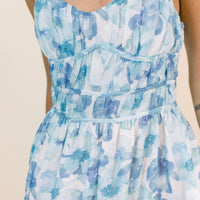 Monet Blue Watercolor Dress