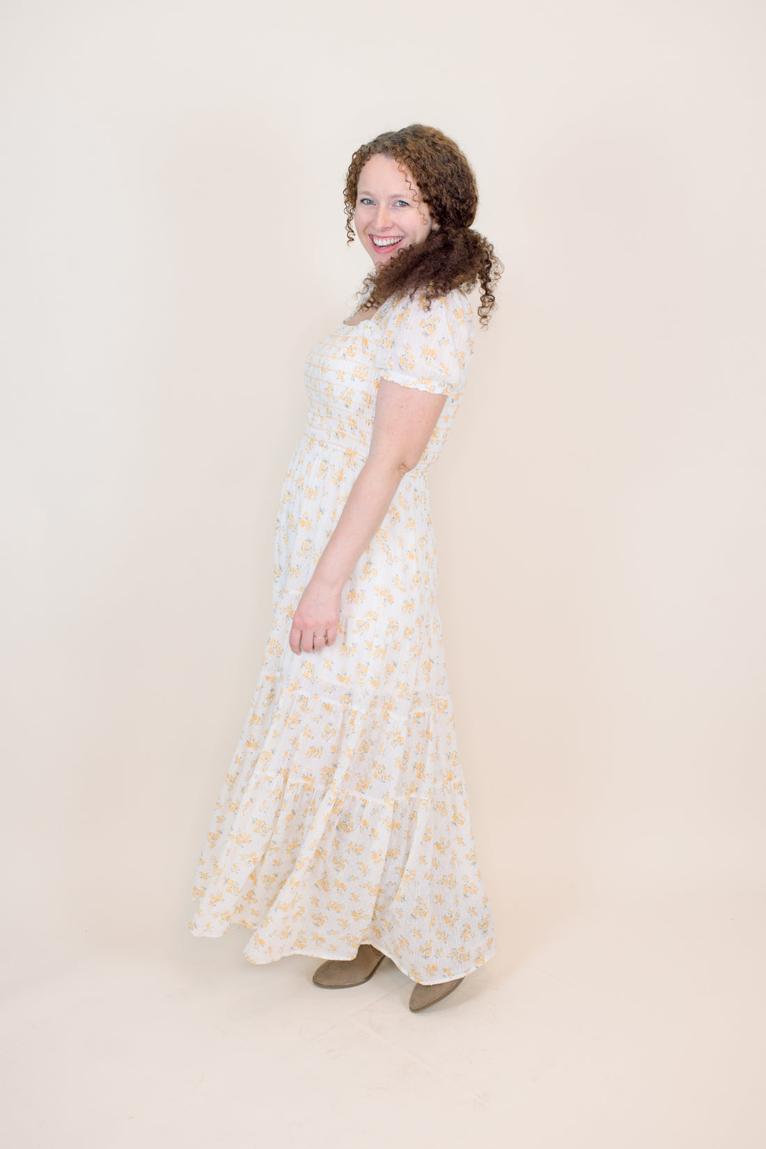stella smocked lace maxi dress Stella McCartney Stretch Lace Long Dress